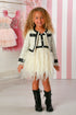 Ivory Coco Emma Dress – Luxe Tweed & Tulle Party Dress for Girls 12M-14